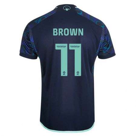 Kandiny Niño Camiseta Abbie Brown #11 Azul 2ª Equipación 2023/24 La Camisa Chile