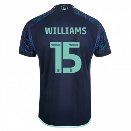Kandiny Niño Camiseta Paige Williams #15 Azul 2ª Equipación 2023/24 La Camisa Chile