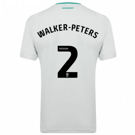 Kandiny Niño Camiseta Kyle Walker-Peters #2 Blanco 2ª Equipación 2023/24 La Camisa Chile
