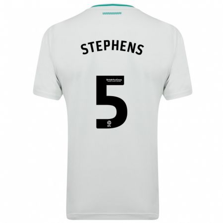 Kandiny Niño Camiseta Jack Stephens #5 Blanco 2ª Equipación 2023/24 La Camisa Chile