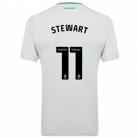 Kandiny Niño Camiseta Ross Stewart #11 Blanco 2ª Equipación 2023/24 La Camisa Chile