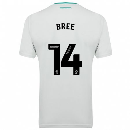 Kandiny Niño Camiseta James Bree #14 Blanco 2ª Equipación 2023/24 La Camisa Chile