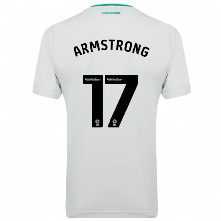 Kandiny Niño Camiseta Stuart Armstrong #17 Blanco 2ª Equipación 2023/24 La Camisa Chile