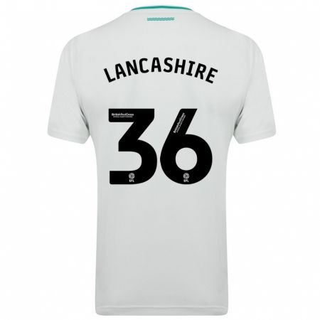 Kandiny Niño Camiseta Olly Lancashire #36 Blanco 2ª Equipación 2023/24 La Camisa Chile