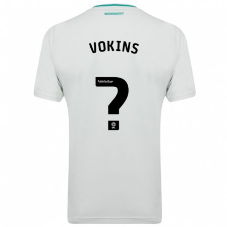 Kandiny Niño Camiseta Jake Vokins #0 Blanco 2ª Equipación 2023/24 La Camisa Chile