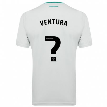 Kandiny Niño Camiseta Tommy Dobson-Ventura #0 Blanco 2ª Equipación 2023/24 La Camisa Chile