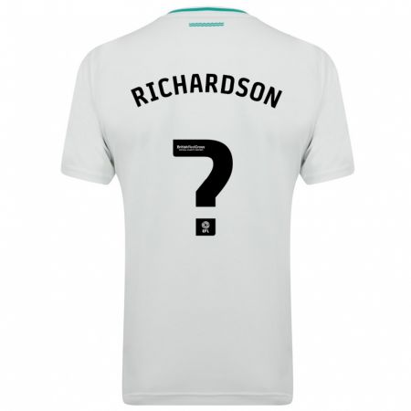 Kandiny Niño Camiseta Cale Richardson #0 Blanco 2ª Equipación 2023/24 La Camisa Chile