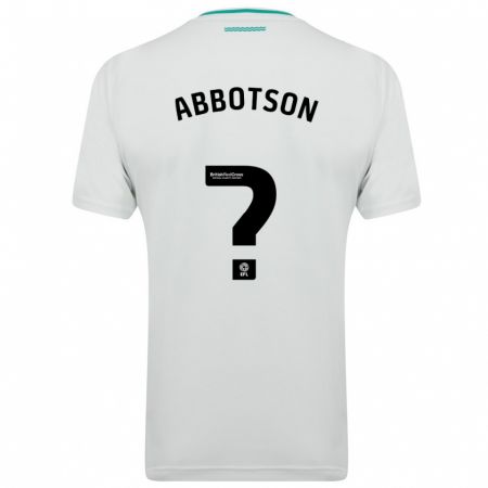 Kandiny Niño Camiseta Oscar Abbotson #0 Blanco 2ª Equipación 2023/24 La Camisa Chile