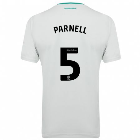 Kandiny Niño Camiseta Rosanna Parnell #5 Blanco 2ª Equipación 2023/24 La Camisa Chile