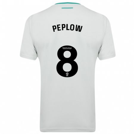 Kandiny Niño Camiseta Chloe Peplow #8 Blanco 2ª Equipación 2023/24 La Camisa Chile