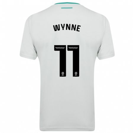 Kandiny Niño Camiseta Megan Wynne #11 Blanco 2ª Equipación 2023/24 La Camisa Chile