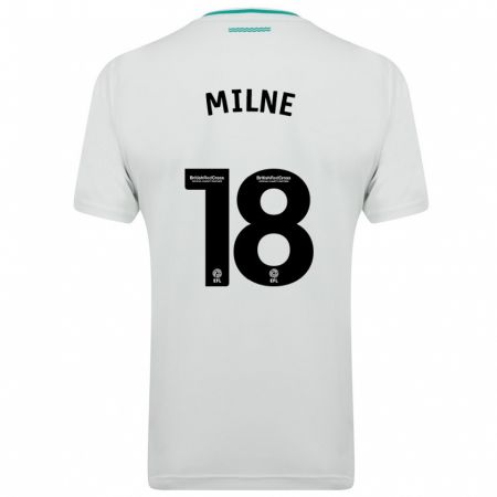 Kandiny Niño Camiseta Isabel Milne #18 Blanco 2ª Equipación 2023/24 La Camisa Chile