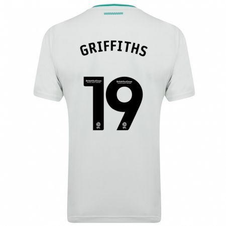Kandiny Niño Camiseta Alice Griffiths #19 Blanco 2ª Equipación 2023/24 La Camisa Chile