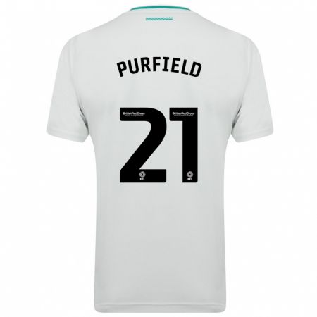 Kandiny Niño Camiseta Jemma Elizabeth Purfield #21 Blanco 2ª Equipación 2023/24 La Camisa Chile
