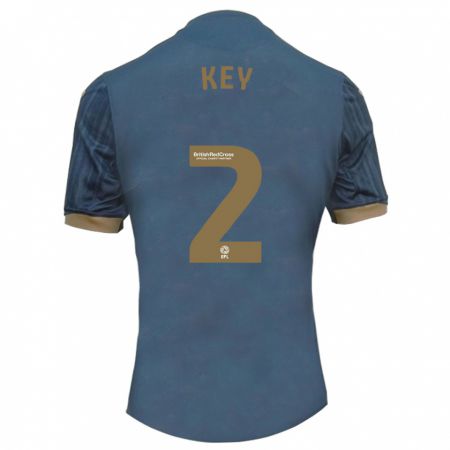 Kandiny Niño Camiseta Josh Key #2 Verde Azulado Oscuro 2ª Equipación 2023/24 La Camisa Chile