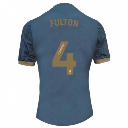 Kandiny Niño Camiseta Jay Fulton #4 Verde Azulado Oscuro 2ª Equipación 2023/24 La Camisa Chile