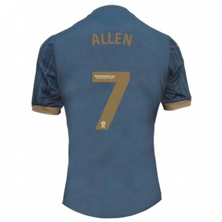 Kandiny Niño Camiseta Joe Allen #7 Verde Azulado Oscuro 2ª Equipación 2023/24 La Camisa Chile