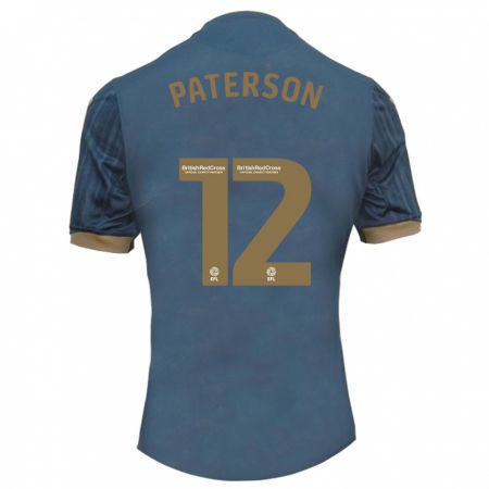 Kandiny Niño Camiseta Jamie Paterson #12 Verde Azulado Oscuro 2ª Equipación 2023/24 La Camisa Chile