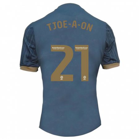 Kandiny Niño Camiseta Nathan Tjoe-A-On #21 Verde Azulado Oscuro 2ª Equipación 2023/24 La Camisa Chile