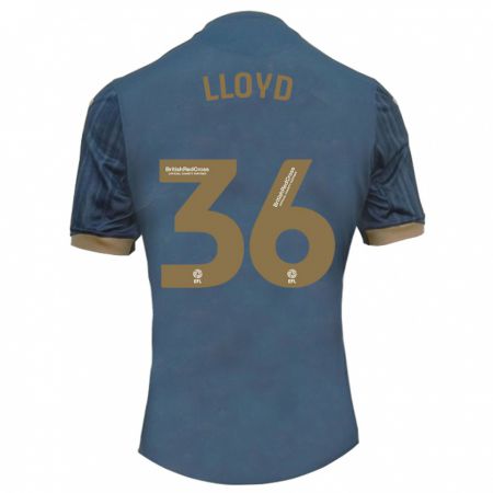 Kandiny Niño Camiseta Ben Lloyd #36 Verde Azulado Oscuro 2ª Equipación 2023/24 La Camisa Chile
