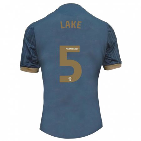 Kandiny Niño Camiseta Ellie Lake #5 Verde Azulado Oscuro 2ª Equipación 2023/24 La Camisa Chile