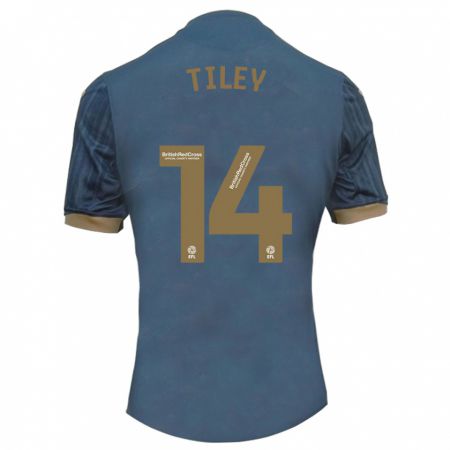 Kandiny Niño Camiseta Chloe Tiley #14 Verde Azulado Oscuro 2ª Equipación 2023/24 La Camisa Chile
