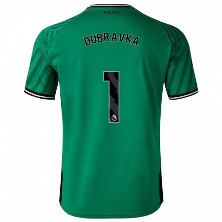 Kandiny Niño Camiseta Martin Dúbravka #1 Verde 2ª Equipación 2023/24 La Camisa Chile