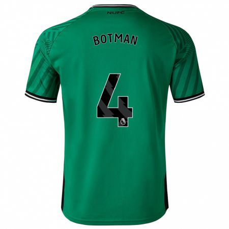 Kandiny Niño Camiseta Sven Botman #4 Verde 2ª Equipación 2023/24 La Camisa Chile