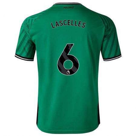 Kandiny Niño Camiseta Jamaal Lascelles #6 Verde 2ª Equipación 2023/24 La Camisa Chile