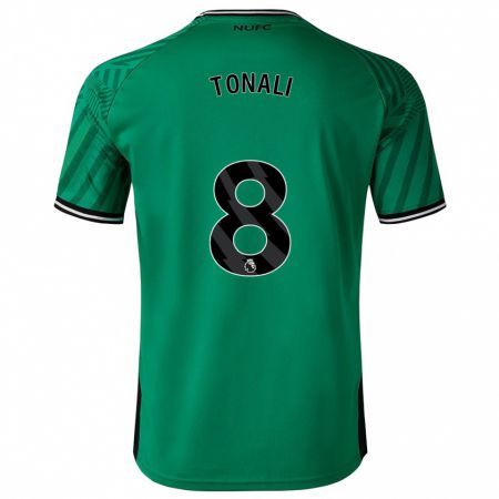 Kandiny Niño Camiseta Sandro Tonali #8 Verde 2ª Equipación 2023/24 La Camisa Chile