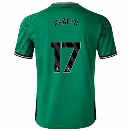 Kandiny Niño Camiseta Emil Krafth #17 Verde 2ª Equipación 2023/24 La Camisa Chile