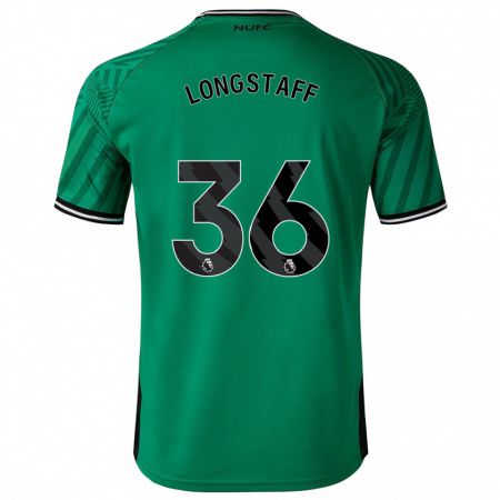 Kandiny Niño Camiseta Sean Longstaff #36 Verde 2ª Equipación 2023/24 La Camisa Chile