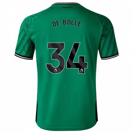 Kandiny Niño Camiseta Lucas De Bolle #34 Verde 2ª Equipación 2023/24 La Camisa Chile