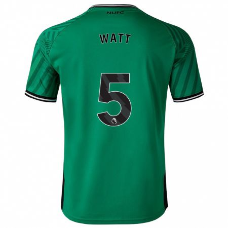 Kandiny Niño Camiseta Olivia Watt #5 Verde 2ª Equipación 2023/24 La Camisa Chile