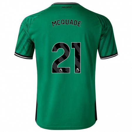Kandiny Niño Camiseta Jasmine Mcquade #21 Verde 2ª Equipación 2023/24 La Camisa Chile