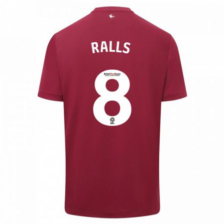 Kandiny Niño Camiseta Joe Ralls #8 Rojo 2ª Equipación 2023/24 La Camisa Chile