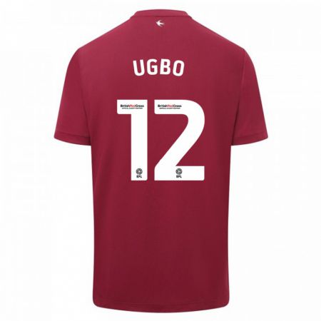 Kandiny Niño Camiseta Iké Ugbo #12 Rojo 2ª Equipación 2023/24 La Camisa Chile