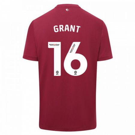 Kandiny Niño Camiseta Karlan Grant #16 Rojo 2ª Equipación 2023/24 La Camisa Chile
