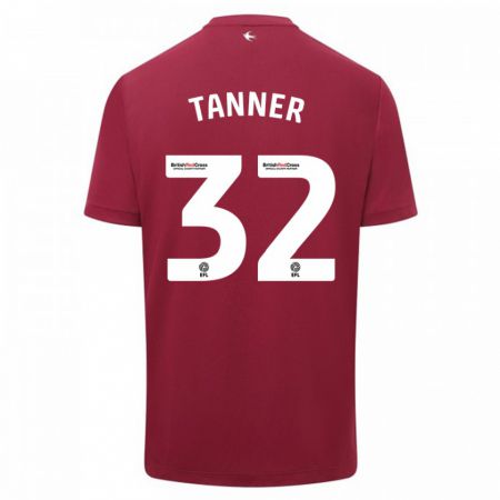 Kandiny Niño Camiseta Ollie Tanner #32 Rojo 2ª Equipación 2023/24 La Camisa Chile