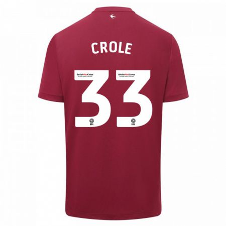Kandiny Niño Camiseta James Crole #33 Rojo 2ª Equipación 2023/24 La Camisa Chile