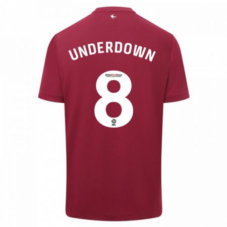 Kandiny Niño Camiseta Kanisha Underdown #8 Rojo 2ª Equipación 2023/24 La Camisa Chile
