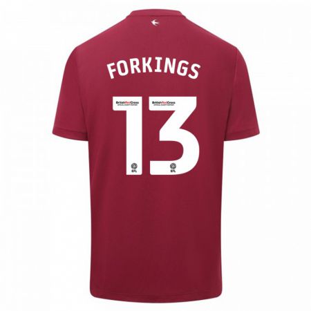 Kandiny Niño Camiseta Amelia Forkings #13 Rojo 2ª Equipación 2023/24 La Camisa Chile
