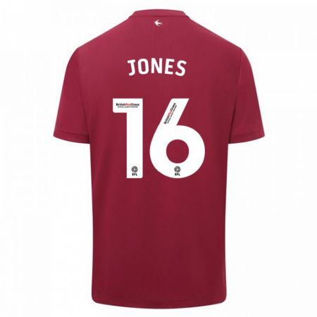 Kandiny Niño Camiseta Ellie Jones #16 Rojo 2ª Equipación 2023/24 La Camisa Chile