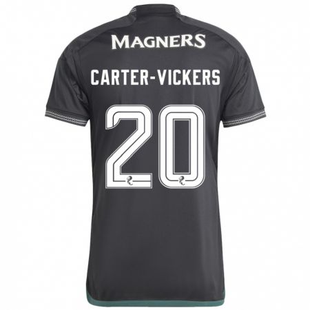 Kandiny Niño Camiseta Cameron Carter-Vickers #20 Negro 2ª Equipación 2023/24 La Camisa Chile