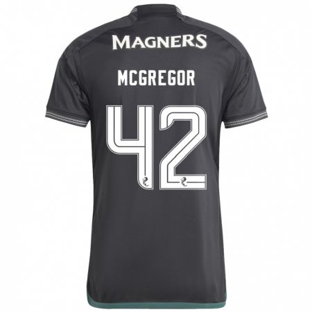 Kandiny Niño Camiseta Callum Mcgregor #42 Negro 2ª Equipación 2023/24 La Camisa Chile