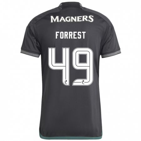 Kandiny Niño Camiseta James Forrest #49 Negro 2ª Equipación 2023/24 La Camisa Chile