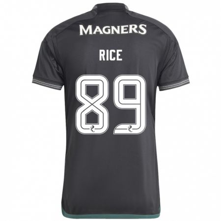 Kandiny Niño Camiseta Aidan Rice #89 Negro 2ª Equipación 2023/24 La Camisa Chile