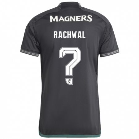 Kandiny Niño Camiseta Robert Rachwal #0 Negro 2ª Equipación 2023/24 La Camisa Chile