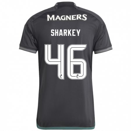 Kandiny Niño Camiseta Amy Sharkey #46 Negro 2ª Equipación 2023/24 La Camisa Chile