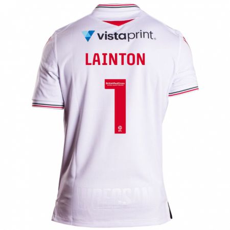 Kandiny Niño Camiseta Rob Lainton #1 Blanco 2ª Equipación 2023/24 La Camisa Chile